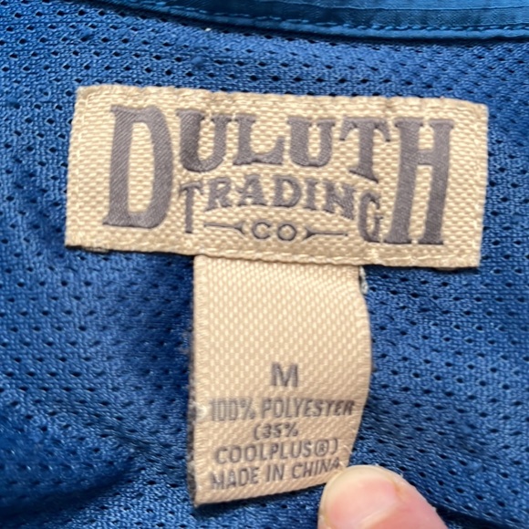 Mens Medium Blue Duluth Vented coolplus button shirt - Picture 3 of 10